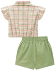 Conjunto de Blusa Boxy em Visco Twill e Short Saia em Sarja com Elastano 81515 Infanti