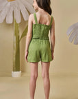 Conjunto de Blusa Cropped e Shorts em Viscose 88165 Infanti Infantil Menina