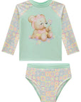 Conjunto de Blusa e Calcinha em Malha UV Dry com Proteção UV 50+ 93187 Infanti Bebê Menina