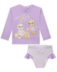 Conjunto de Blusa e Calcinha em Malha UV Dry com Proteção UV 50+ 95584 Infanti Infantil Menina