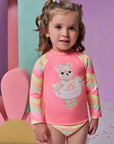 Conjunto de Blusa e Calcinha em Malha UV Dry com Proteção UV 50+ 95668 Infanti Bebê Menina