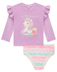 Conjunto de Blusa e Calcinha em Malha UV Dry com Proteção UV 50+ 98430 Infanti Infantil Menina
