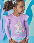 Conjunto de Blusa e Calcinha em Malha UV Dry com Proteção UV 50+ 98430 Infanti Infantil Menina