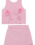 Conjunto de Blusa e Short Saia em Alfaiataria 97195 Infanti Infantil Menina