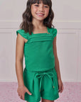 Conjunto de Blusa e Shorts em Blend de Viscose 99218 Infanti Infantil Menina