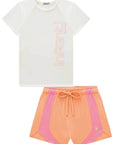 Conjunto de Blusa e Shorts em Malha UV 50+ 96336 Infanti Infantil Menina