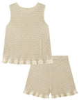Conjunto de Blusa e Shorts em Tricot 100% Algodão 97551 Infanti Infantil Menina