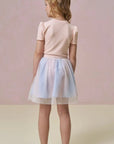Conjunto de Blusa em Canelado Liz e Saia em Tule com Elastano. Com Shorts Embutido 97341 Infanti Infantil Menina