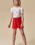 Conjunto de Blusa em Canelado Liz e Shorts em Malha Enrugada 96657 Infanti Infantil Menina