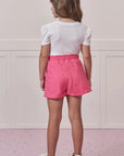 Conjunto de Blusa em Canelado Liz e Shorts Saia em Laise Verano 96784 Infanti Infantil Menina