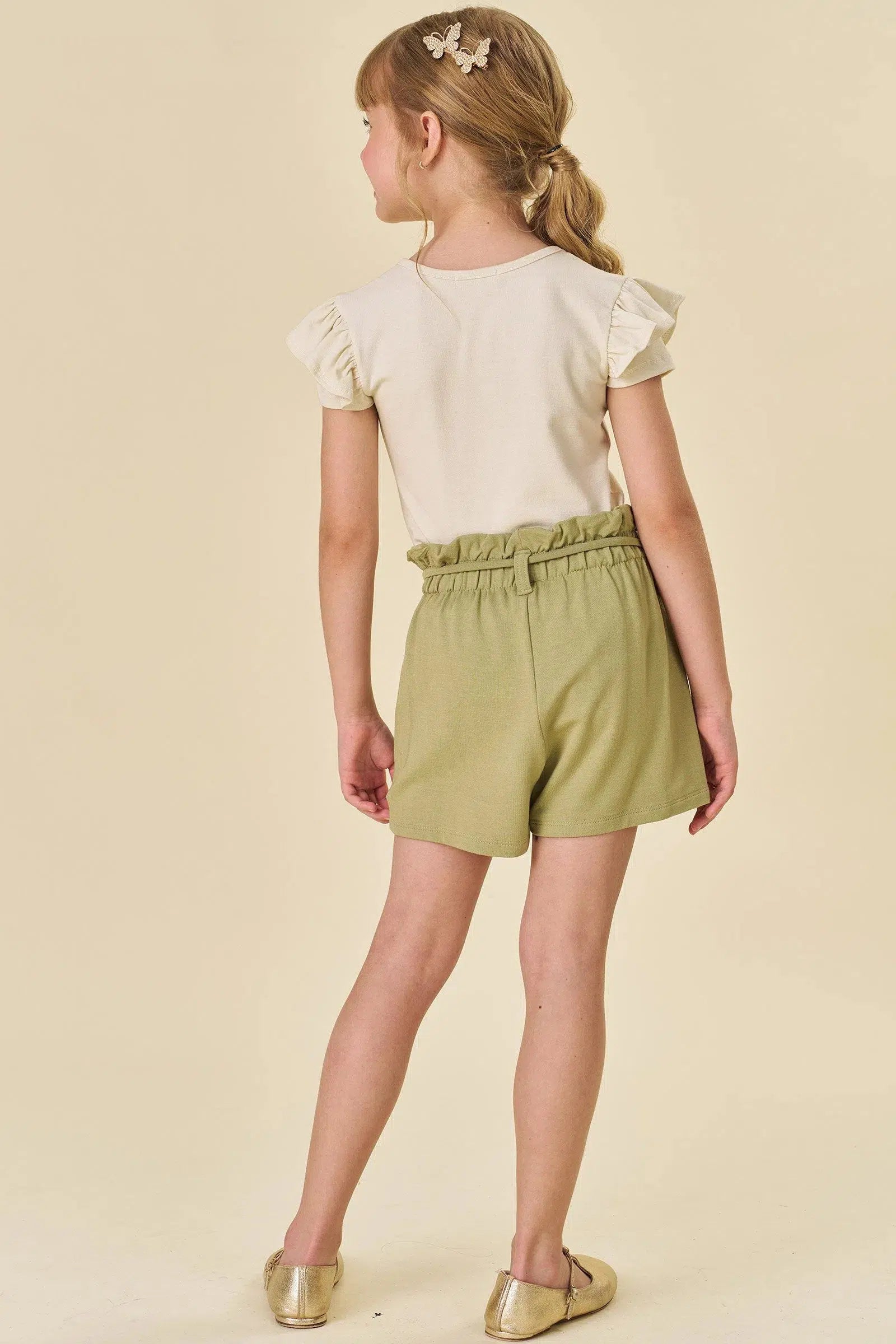 Conjunto de Blusa em Cotton com Short Saia em Molevisco 82212 Infanti