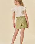 Conjunto de Blusa em Cotton com Short Saia em Molevisco 82212 Infanti