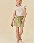 Conjunto de Blusa em Cotton com Short Saia em Molevisco 82212 Infanti