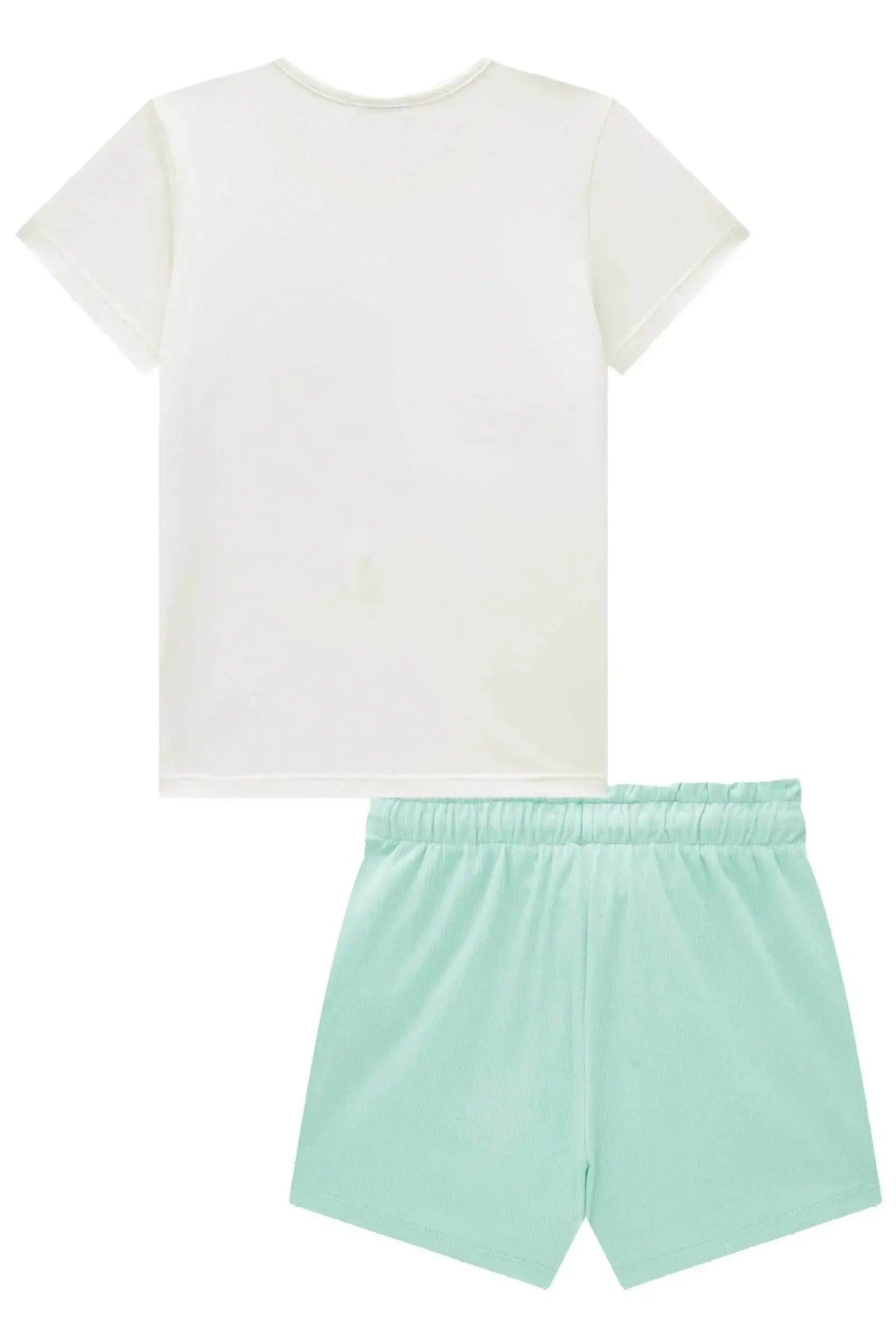 Conjunto de Blusa em Cotton e Short Saia em Canelado Liz 84341 Infanti Infantil Menina
