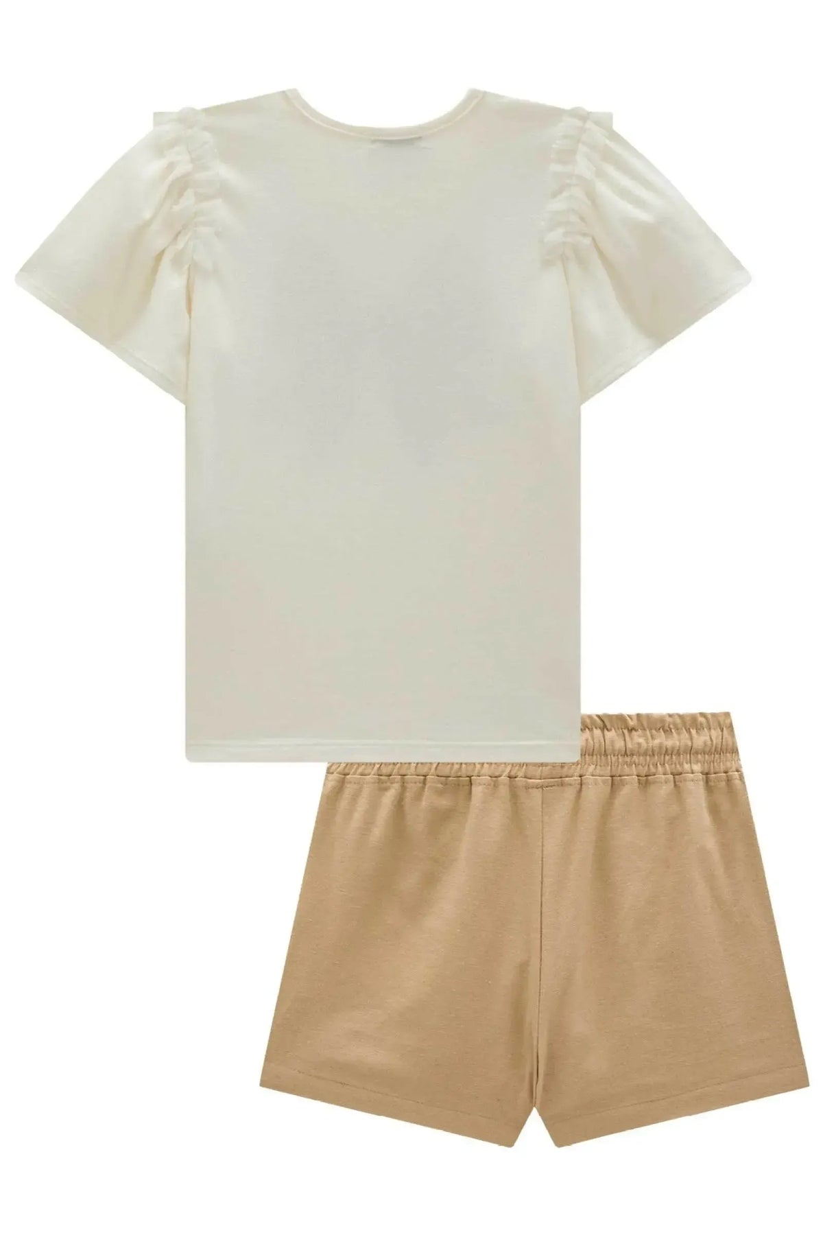 Conjunto de Blusa em Cotton e Short Saia em Linho com Elastano 98783 Infanti Infantil Menina