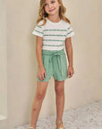 Conjunto de Blusa em Cotton e Shorts em Molevisco 84938 Infanti Infantil Menina