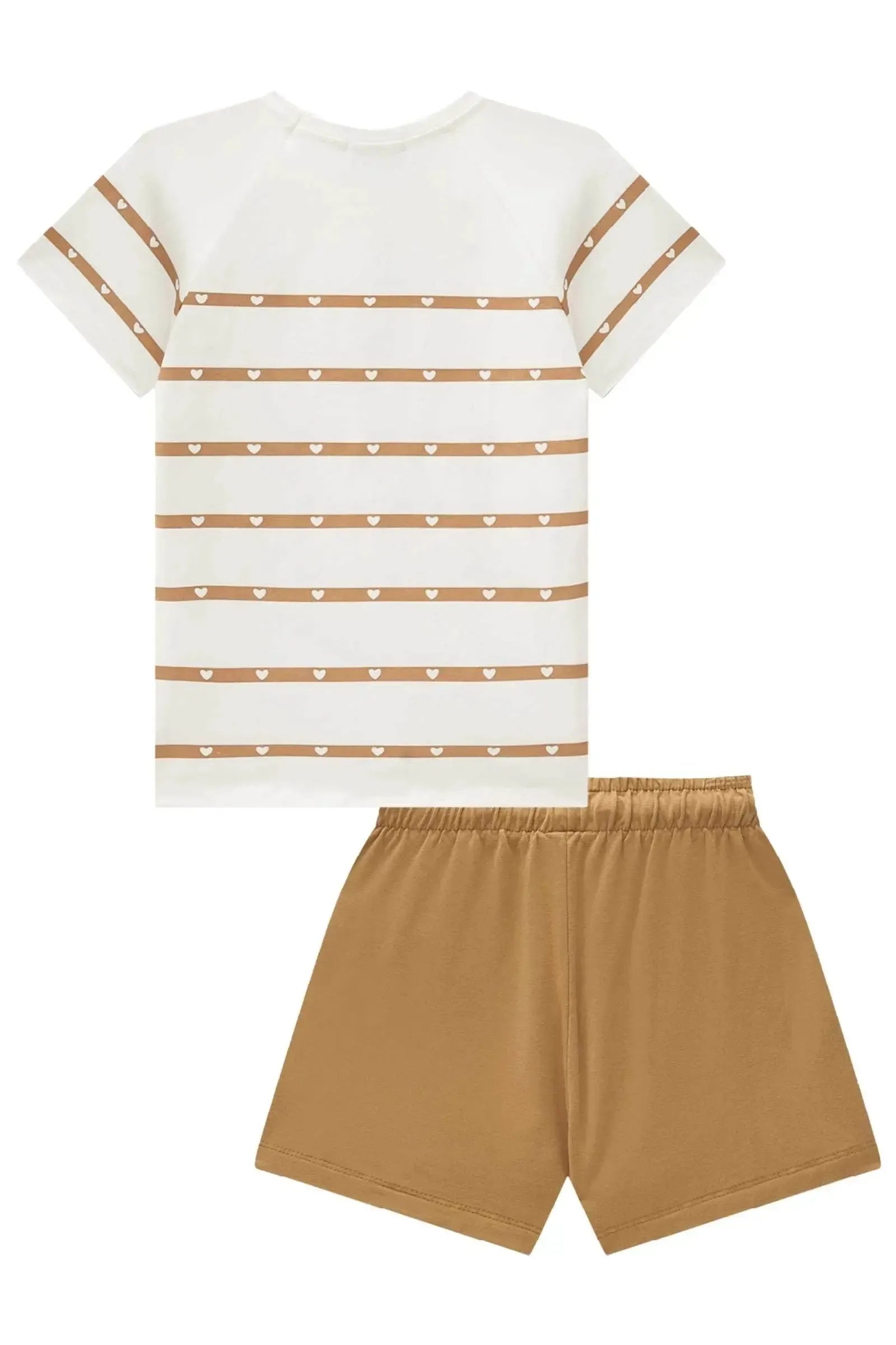 Conjunto de Blusa em Cotton e Shorts em Molevisco 84938 Infanti Infantil Menina