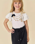 Conjunto de Blusa em Cotton e Viscose e Short Saia em Molecotton 81529 Infanti