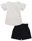 Conjunto de Blusa em Cotton e Viscose e Short Saia em Molecotton 81529 Infanti