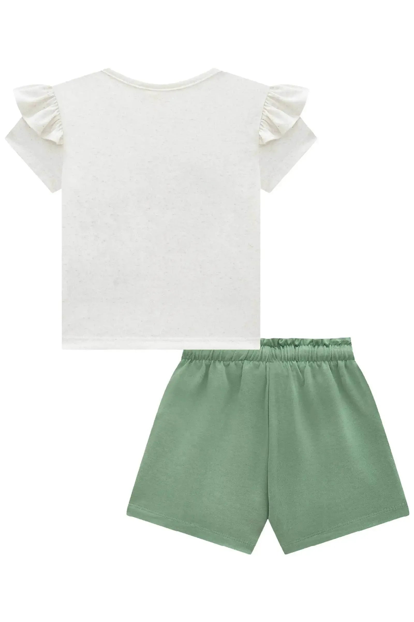 Conjunto de Blusa em Malha Fresh com Shorts em Molevisco 94669 Infanti Infantil Menina