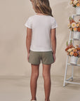 Conjunto de Blusa em Malha Fresh com Shorts em Molevisco 99142 Infanti Infantil Menina