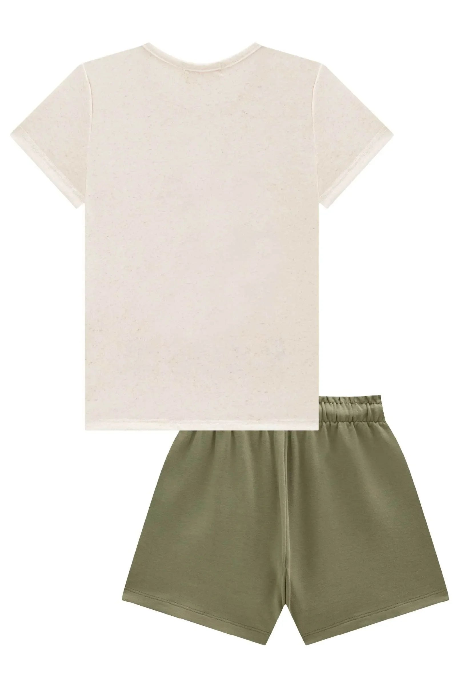Conjunto de Blusa em Malha Fresh com Shorts em Molevisco 99142 Infanti Infantil Menina