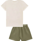 Conjunto de Blusa em Malha Fresh com Shorts em Molevisco 99142 Infanti Infantil Menina