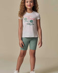 Conjunto de Blusa em Malha Fresh e Biker em Canelado Liz 94946 Infanti Infantil Menina