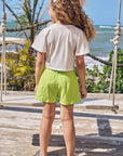 Conjunto de Blusa em Malha Fresh e Shorts em Tecido Texturizado 96478 Infanti Infantil Menina