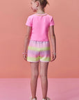 Conjunto de Blusa em Malha Poliamida e Short Saia em Fly Tech 98813 Infanti Infantil Menina