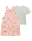 Conjunto de Blusa em Malha Power e Salopete em Molecotton 99130 Infanti Infantil Menina
