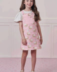Conjunto de Blusa em Malha Power e Salopete em Molecotton 99130 Infanti Infantil Menina