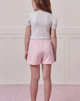 Conjunto de Blusa em Malha Power e Short Saia em Molevisco 98766 Infanti Infantil Menina