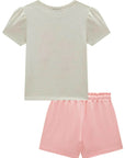 Conjunto de Blusa em Malha Power e Short Saia em Molevisco 98766 Infanti Infantil Menina