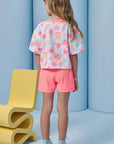Conjunto de Blusa em Malha Power e Shorts em Canelado Liz 95420 Infanti Infantil Menina