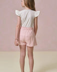 Conjunto de Blusa em Malha Power e Shorts Saia em Molevisco 95878 Infanti Infantil Menina