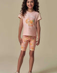 Conjunto de Blusa em Meia Malha com Biker em Malha Power 94649 Infanti Infantil Menina