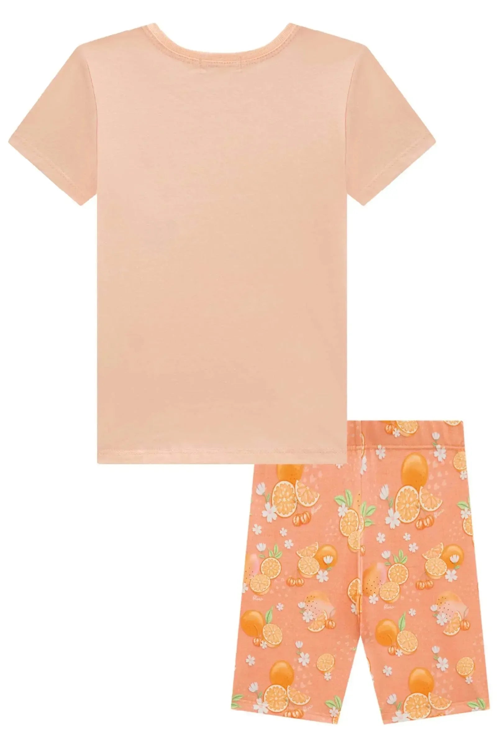 Conjunto de Blusa em Meia Malha com Biker em Malha Power 94649 Infanti Infantil Menina
