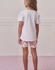 Conjunto de Blusa em Meia Malha e Bermuda Biker em Fly Tech 98716 Infanti Infantil Menina