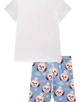 Conjunto de Blusa em Meia Malha e Bermuda Biker em Malha Power 98076 Infanti Infantil Menina