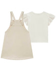 Conjunto de Blusa em Meia Malha e Salopete em Moletom Linho 84372 Infanti Infantil Menina