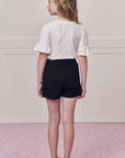 Conjunto de Blusa em Meia Malha e Short Saia em Molevisco 98719 Infanti Infantil Menina