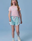 Conjunto de Blusa em Meia Malha e Shorts em Ergonomic 96330 Infanti Infantil Menina