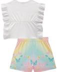 Conjunto de Blusa em Meia Malha e Shorts em Jacquard Marina 77956 Infanti