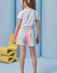 Conjunto de Blusa em Meia Malha e Shorts em Molecotton 95682 Infanti Infantil Menina