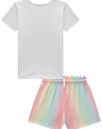 Conjunto de Blusa em Meia Malha e Shorts em Molecotton 95682 Infanti Infantil Menina
