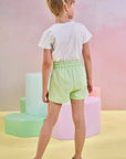 Conjunto de Blusa em Meia Malha e Shorts em Moletom sem Pelúcia 83455 Infanti Infantil Menina