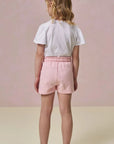 Conjunto de Blusa em Meia Malha e Shorts em Moletom sem Pelúcia 96267 Infanti Infantil Menina