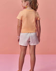 Conjunto de Blusa em Meia Malha e Shorts em Moletom sem Pelúcia 98372 Infanti Infantil Menina