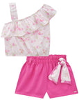 Conjunto de Blusa em Visco Twill e Shorts em Cupro 81646 Infanti